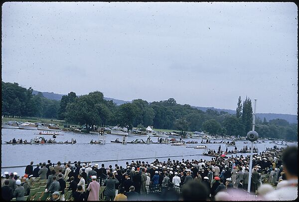 [1096 Views of the Henley Royal Regatta for Sports Illustrated Article, "Henley Forever"], Walker Evans (American, St. Louis, Missouri 1903–1975 New Haven, Connecticut), Color film transparency