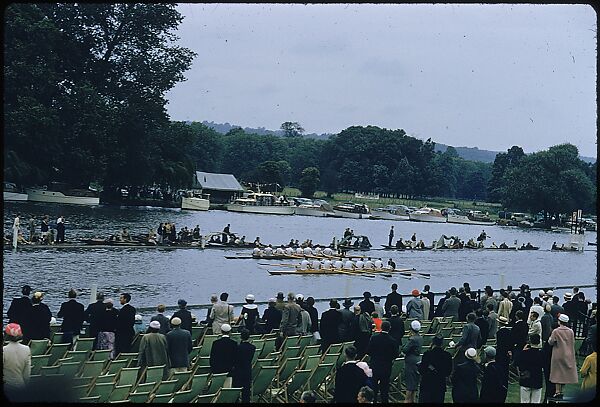 [1096 Views of the Henley Royal Regatta for Sports Illustrated Article, "Henley Forever"], Walker Evans (American, St. Louis, Missouri 1903–1975 New Haven, Connecticut), Color film transparency