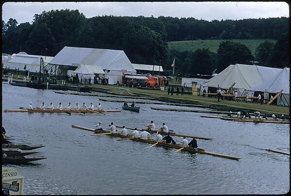 [1096 Views of the Henley Royal Regatta for Sports Illustrated Article, "Henley Forever"], Walker Evans (American, St. Louis, Missouri 1903–1975 New Haven, Connecticut), Color film transparency