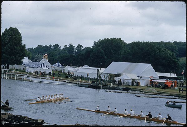 [1096 Views of the Henley Royal Regatta for Sports Illustrated Article, "Henley Forever"], Walker Evans (American, St. Louis, Missouri 1903–1975 New Haven, Connecticut), Color film transparency