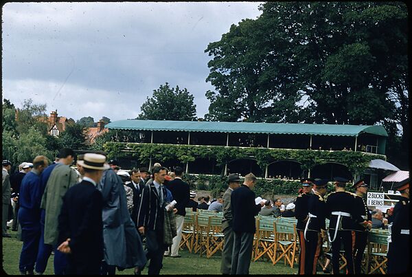 [1096 Views of the Henley Royal Regatta for Sports Illustrated Article, "Henley Forever"], Walker Evans (American, St. Louis, Missouri 1903–1975 New Haven, Connecticut), Color film transparency