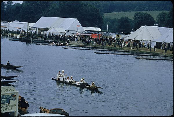 [1096 Views of the Henley Royal Regatta for Sports Illustrated Article, "Henley Forever"], Walker Evans (American, St. Louis, Missouri 1903–1975 New Haven, Connecticut), Color film transparency