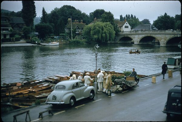 [1096 Views of the Henley Royal Regatta for Sports Illustrated Article, "Henley Forever"], Walker Evans (American, St. Louis, Missouri 1903–1975 New Haven, Connecticut), Color film transparency