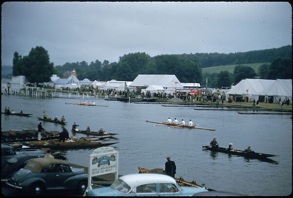 [1096 Views of the Henley Royal Regatta for Sports Illustrated Article, "Henley Forever"], Walker Evans (American, St. Louis, Missouri 1903–1975 New Haven, Connecticut), Color film transparency