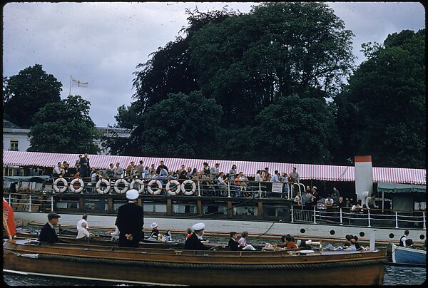 [1096 Views of the Henley Royal Regatta for Sports Illustrated Article, "Henley Forever"], Walker Evans (American, St. Louis, Missouri 1903–1975 New Haven, Connecticut), Color film transparency