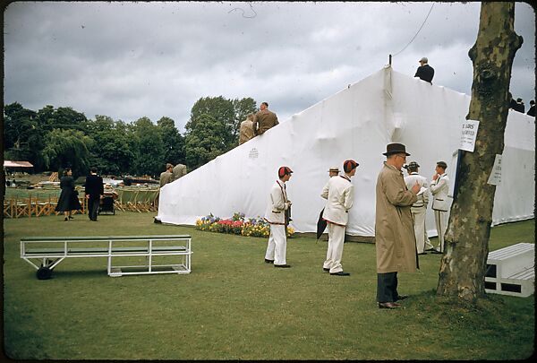 [1096 Views of the Henley Royal Regatta for Sports Illustrated Article, "Henley Forever"], Walker Evans (American, St. Louis, Missouri 1903–1975 New Haven, Connecticut), Color film transparency