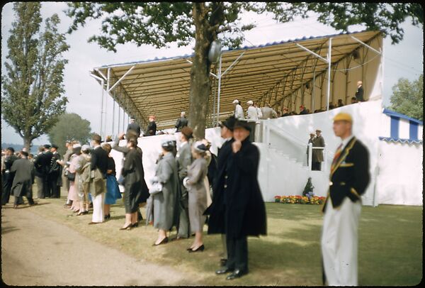 [1096 Views of the Henley Royal Regatta for Sports Illustrated Article, "Henley Forever"], Walker Evans (American, St. Louis, Missouri 1903–1975 New Haven, Connecticut), Color film transparency