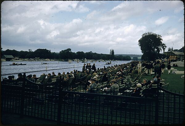 [1096 Views of the Henley Royal Regatta for Sports Illustrated Article, "Henley Forever"], Walker Evans (American, St. Louis, Missouri 1903–1975 New Haven, Connecticut), Color film transparency