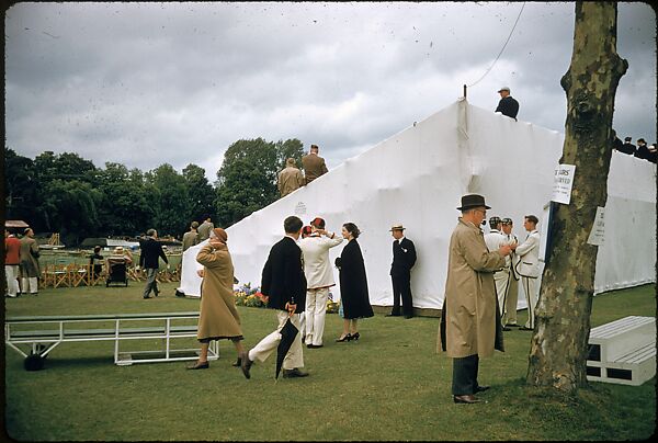 [1096 Views of the Henley Royal Regatta for Sports Illustrated Article, "Henley Forever"], Walker Evans (American, St. Louis, Missouri 1903–1975 New Haven, Connecticut), Color film transparency