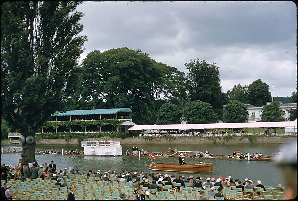 [1096 Views of the Henley Royal Regatta for Sports Illustrated Article, "Henley Forever"], Walker Evans (American, St. Louis, Missouri 1903–1975 New Haven, Connecticut), Color film transparency