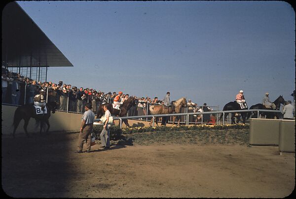 [306 Views of Aqueduct Raceway for Unpublished Sports Illustrated Article], Walker Evans (American, St. Louis, Missouri 1903–1975 New Haven, Connecticut), Color film transparency