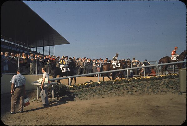 [306 Views of Aqueduct Raceway for Unpublished Sports Illustrated Article], Walker Evans (American, St. Louis, Missouri 1903–1975 New Haven, Connecticut), Color film transparency