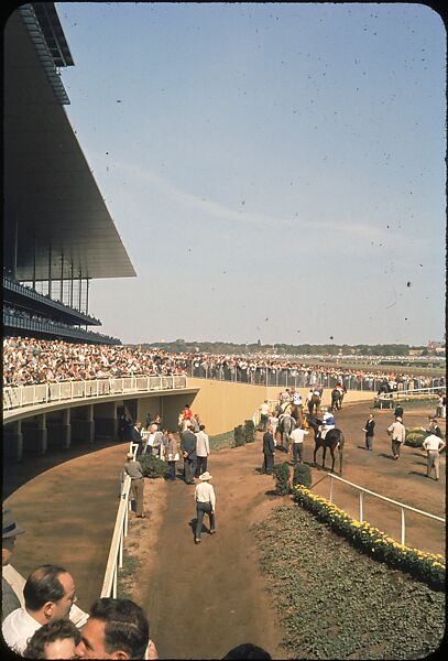 [306 Views of Aqueduct Raceway for Unpublished Sports Illustrated Article], Walker Evans (American, St. Louis, Missouri 1903–1975 New Haven, Connecticut), Color film transparency