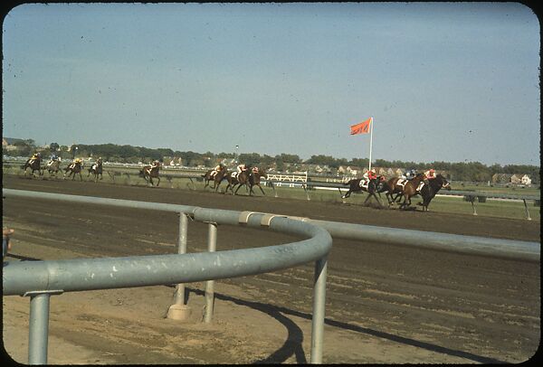 [306 Views of Aqueduct Raceway for Unpublished Sports Illustrated Article], Walker Evans (American, St. Louis, Missouri 1903–1975 New Haven, Connecticut), Color film transparency
