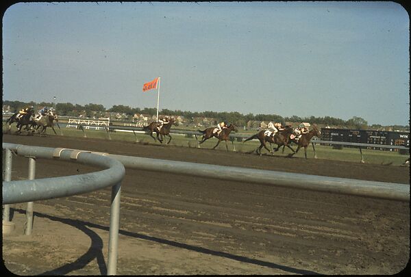 [306 Views of Aqueduct Raceway for Unpublished Sports Illustrated Article], Walker Evans (American, St. Louis, Missouri 1903–1975 New Haven, Connecticut), Color film transparency