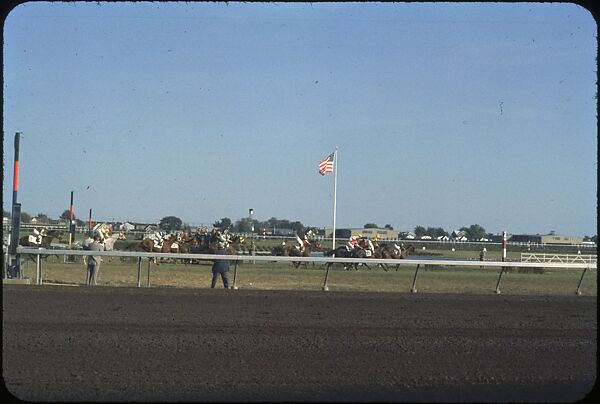 [306 Views of Aqueduct Raceway for Unpublished Sports Illustrated Article], Walker Evans (American, St. Louis, Missouri 1903–1975 New Haven, Connecticut), Color film transparency
