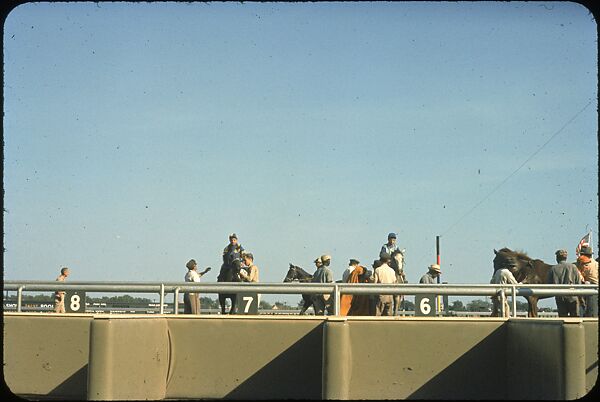 [306 Views of Aqueduct Raceway for Unpublished Sports Illustrated Article], Walker Evans (American, St. Louis, Missouri 1903–1975 New Haven, Connecticut), Color film transparency