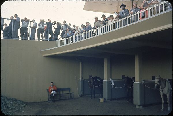 [306 Views of Aqueduct Raceway for Unpublished Sports Illustrated Article], Walker Evans (American, St. Louis, Missouri 1903–1975 New Haven, Connecticut), Color film transparency