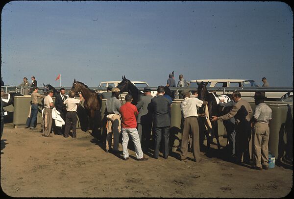 [306 Views of Aqueduct Raceway for Unpublished Sports Illustrated Article], Walker Evans (American, St. Louis, Missouri 1903–1975 New Haven, Connecticut), Color film transparency