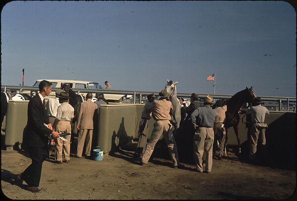 [306 Views of Aqueduct Raceway for Unpublished Sports Illustrated Article], Walker Evans (American, St. Louis, Missouri 1903–1975 New Haven, Connecticut), Color film transparency