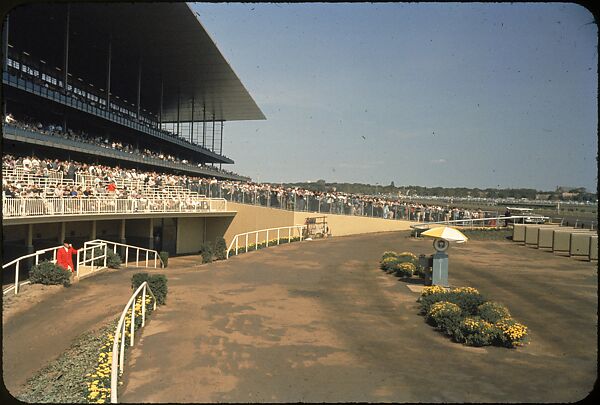 [306 Views of Aqueduct Raceway for Unpublished Sports Illustrated Article], Walker Evans (American, St. Louis, Missouri 1903–1975 New Haven, Connecticut), Color film transparency