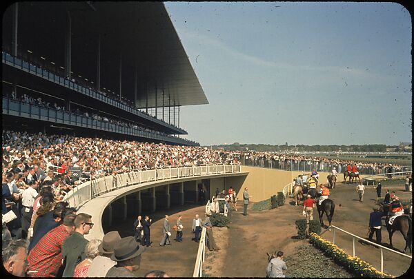 [306 Views of Aqueduct Raceway for Unpublished Sports Illustrated Article], Walker Evans (American, St. Louis, Missouri 1903–1975 New Haven, Connecticut), Color film transparency
