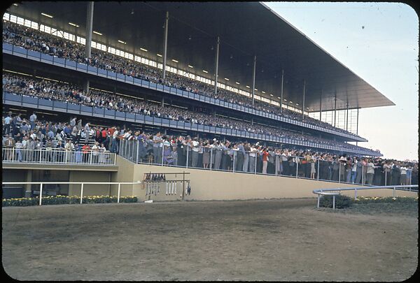 [306 Views of Aqueduct Raceway for Unpublished Sports Illustrated Article], Walker Evans (American, St. Louis, Missouri 1903–1975 New Haven, Connecticut), Color film transparency