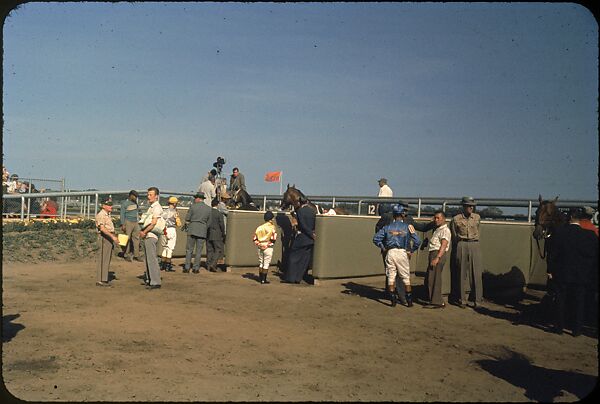 [306 Views of Aqueduct Raceway for Unpublished Sports Illustrated Article], Walker Evans (American, St. Louis, Missouri 1903–1975 New Haven, Connecticut), Color film transparency