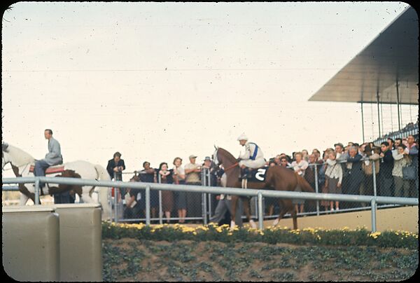 [306 Views of Aqueduct Raceway for Unpublished Sports Illustrated Article], Walker Evans (American, St. Louis, Missouri 1903–1975 New Haven, Connecticut), Color film transparency
