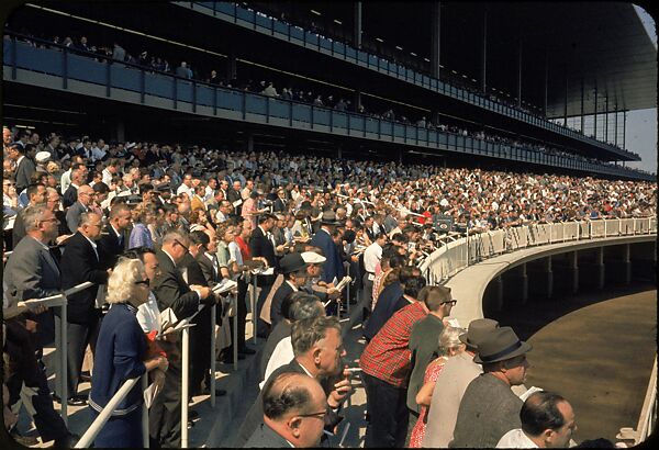 [306 Views of Aqueduct Raceway for Unpublished Sports Illustrated Article], Walker Evans (American, St. Louis, Missouri 1903–1975 New Haven, Connecticut), Color film transparency