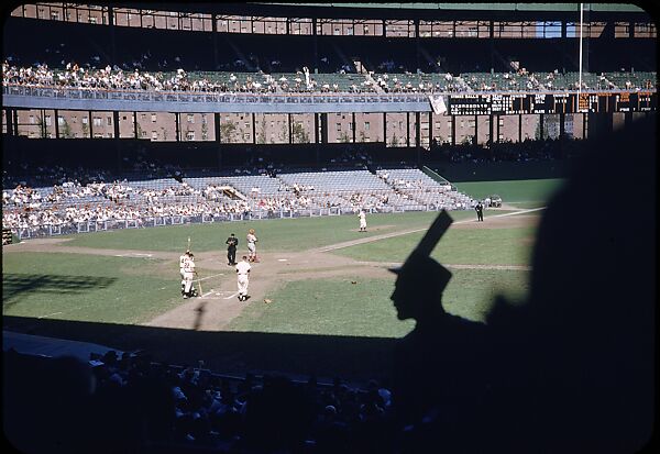 [19 Views of Baseball Game, Giants vs. Phillies, at the Polo Grounds, New York, for Sports Illustrated Article], Walker Evans (American, St. Louis, Missouri 1903–1975 New Haven, Connecticut), Color film transparency