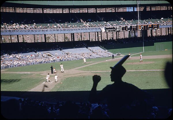 [19 Views of Baseball Game, Giants vs. Phillies, at the Polo Grounds, New York, for Sports Illustrated Article], Walker Evans (American, St. Louis, Missouri 1903–1975 New Haven, Connecticut), Color film transparency