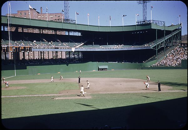 [19 Views of Baseball Game, Giants vs. Phillies, at the Polo Grounds, New York, for Sports Illustrated Article], Walker Evans (American, St. Louis, Missouri 1903–1975 New Haven, Connecticut), Color film transparency