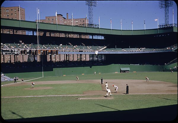 [19 Views of Baseball Game, Giants vs. Phillies, at the Polo Grounds, New York, for Sports Illustrated Article], Walker Evans (American, St. Louis, Missouri 1903–1975 New Haven, Connecticut), Color film transparency