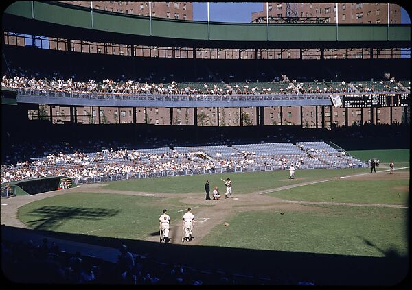 [19 Views of Baseball Game, Giants vs. Phillies, at the Polo Grounds, New York, for Sports Illustrated Article], Walker Evans (American, St. Louis, Missouri 1903–1975 New Haven, Connecticut), Color film transparency
