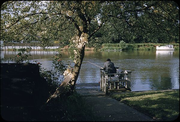 [25 Views of Fishing on the Thames River for Sports Illustrated Article], Walker Evans (American, St. Louis, Missouri 1903–1975 New Haven, Connecticut), Color film transparency