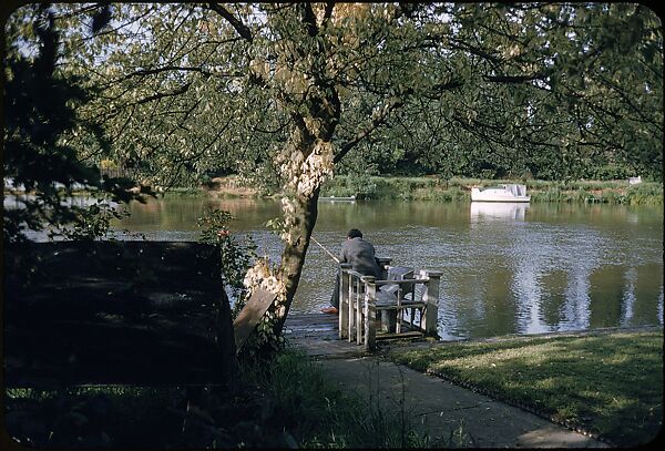 [25 Views of Fishing on the Thames River for Sports Illustrated Article], Walker Evans (American, St. Louis, Missouri 1903–1975 New Haven, Connecticut), Color film transparency