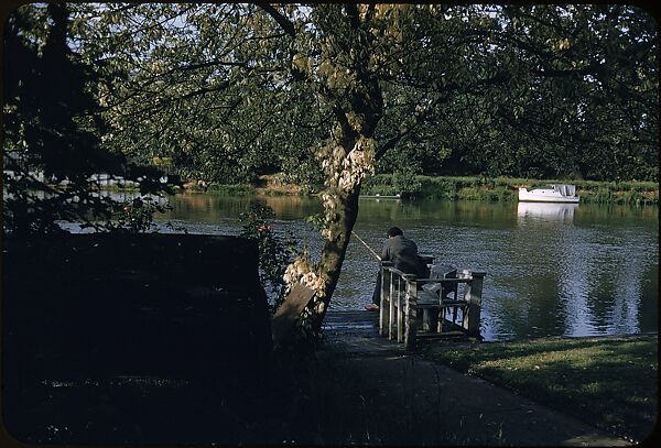 [25 Views of Fishing on the Thames River for Sports Illustrated Article], Walker Evans (American, St. Louis, Missouri 1903–1975 New Haven, Connecticut), Color film transparency
