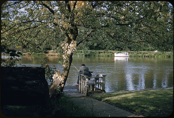 [25 Views of Fishing on the Thames River for Sports Illustrated Article], Walker Evans (American, St. Louis, Missouri 1903–1975 New Haven, Connecticut), Color film transparency