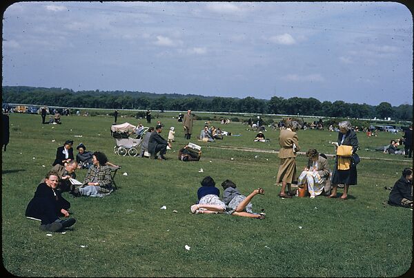 [125 Views of Spectators at Ascot Raceway for Sports Illustrated Article], Walker Evans (American, St. Louis, Missouri 1903–1975 New Haven, Connecticut), Color film transparency