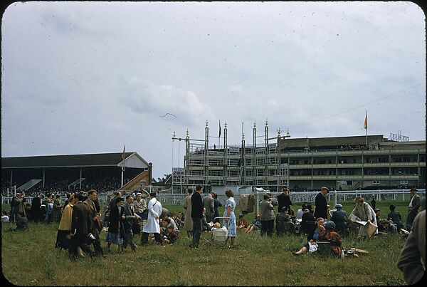 [125 Views of Spectators at Ascot Raceway for Sports Illustrated Article], Walker Evans (American, St. Louis, Missouri 1903–1975 New Haven, Connecticut), Color film transparency