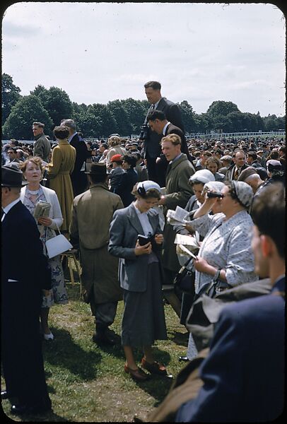 [125 Views of Spectators at Ascot Raceway for Sports Illustrated Article], Walker Evans (American, St. Louis, Missouri 1903–1975 New Haven, Connecticut), Color film transparency