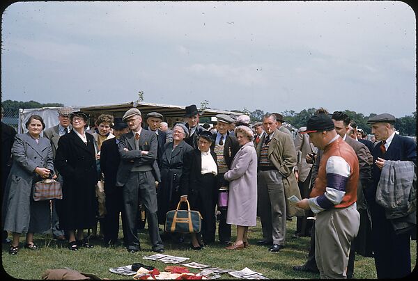 [125 Views of Spectators at Ascot Raceway for Sports Illustrated Article], Walker Evans (American, St. Louis, Missouri 1903–1975 New Haven, Connecticut), Color film transparency