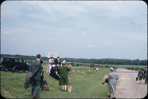 [125 Views of Spectators at Ascot Raceway for Sports Illustrated Article], Walker Evans (American, St. Louis, Missouri 1903–1975 New Haven, Connecticut), Color film transparency