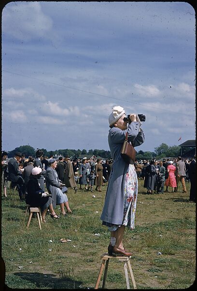 [125 Views of Spectators at Ascot Raceway for Sports Illustrated Article], Walker Evans (American, St. Louis, Missouri 1903–1975 New Haven, Connecticut), Color film transparency