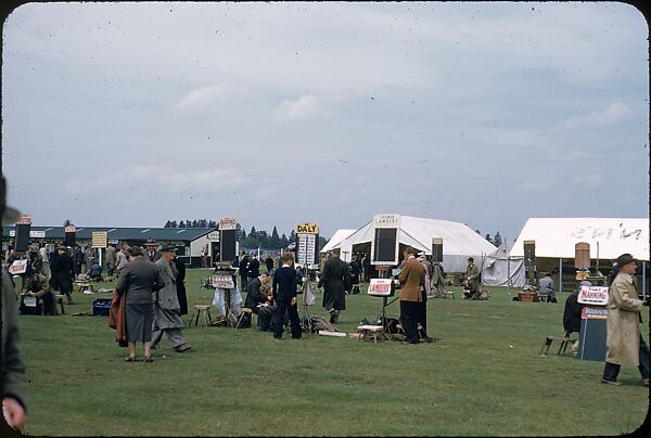 [125 Views of Spectators at Ascot Raceway for Sports Illustrated Article], Walker Evans (American, St. Louis, Missouri 1903–1975 New Haven, Connecticut), Color film transparency