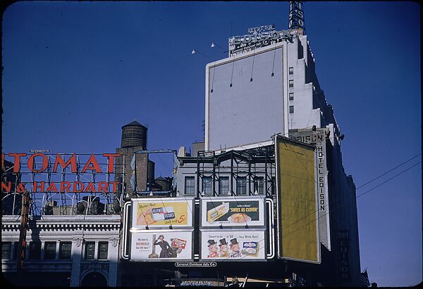 [83 Views of Billboards in Times Square, New York], Walker Evans (American, St. Louis, Missouri 1903–1975 New Haven, Connecticut), Color film transparency