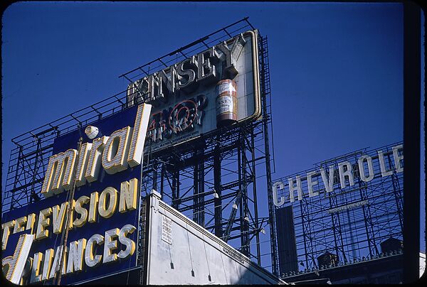 [83 Views of Billboards in Times Square, New York], Walker Evans (American, St. Louis, Missouri 1903–1975 New Haven, Connecticut), Color film transparency