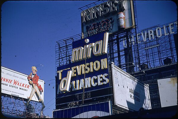 [83 Views of Billboards in Times Square, New York], Walker Evans (American, St. Louis, Missouri 1903–1975 New Haven, Connecticut), Color film transparency