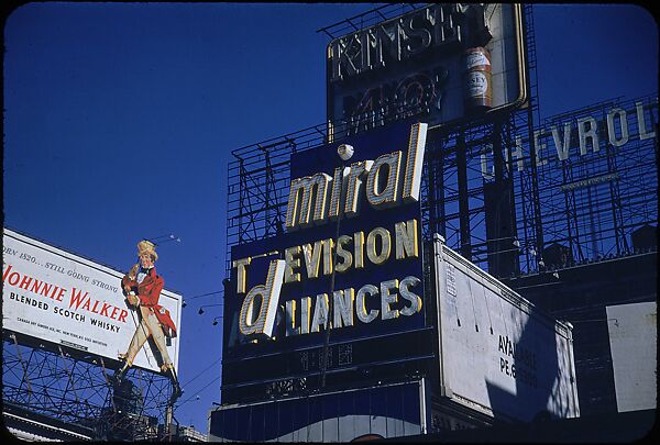 [83 Views of Billboards in Times Square, New York], Walker Evans (American, St. Louis, Missouri 1903–1975 New Haven, Connecticut), Color film transparency